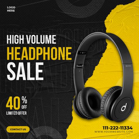 Headphone Post Design #bannerdesign #socialmediapostdesign #postdesign #bannersdesign #posterdesign #graphicdesign Headphones Poster Design, Headphone Poster Design, Headphone Poster, Karate Picture, Insta Grid, Cricket Logo, Ad Layout, Riverdale Cole Sprouse, Branding Portfolio