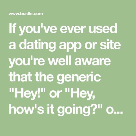 35 creative ways to start a conversation on a dating app, so you can stand out from the crowd and find the perfect.#datingtips #relationshipgoals #loveanddating #datingadvice #couplegoals Ways To Start A Conversation, How To Approach Women, How's It Going, To Start A Conversation, Online Dating Profile, Online Dating Advice, Meet Singles, Good Dates, Dating App