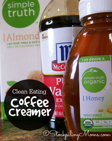 Clean Eating Coffee Creamer Whole 30 Coffee Creamer Store Bought, Coffee Creamer Substitute, Homemade Coffee Creamer, Coffee Creamers, Honey Coffee, Creamer Recipe, Coconut Syrup, Dietrich Bonhoeffer, Almond Extract