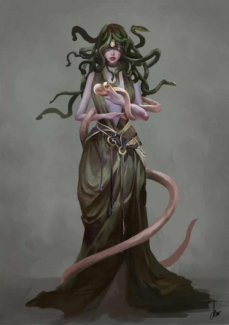 Medusa Pictures, Amazon Warriors, Greek Monsters, Medusa Gorgon, Medusa Art, Painting References, Snake Art, Alien Concept Art, Goth Art