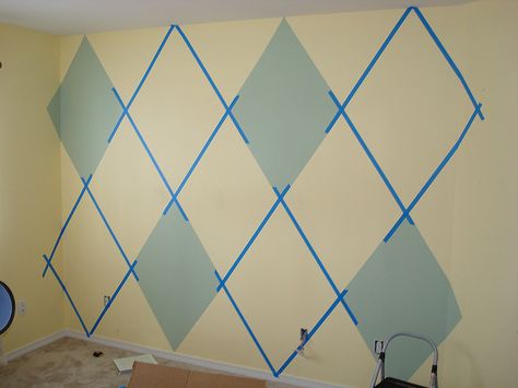 Argyle wall Granddaughters Room, Argyle Wall, Nursery Ideas, Kids' Room, Diy Wall, Girl's Room, Future House, Kid Stuff, Baby Nursery