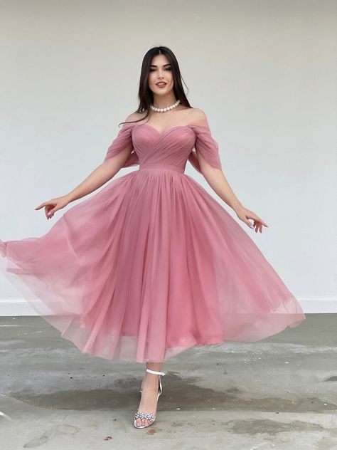 Powder Pink Tulle Dress Engagement Dress Promise Dress - Etsy Brasil Powder Pink Dress, Pink Dress Outfits, Birthday Dress Women, Pink Tulle Dress, Inspirational Poems, Pink Cocktail Dress, Pink Gowns, Red Prom, فستان سهرة