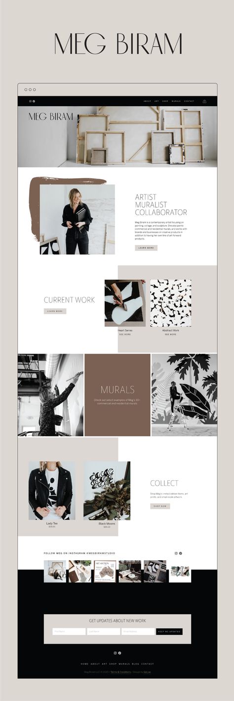 Artist Website Inspiration, Neutral Website Design Inspiration, Paint Website Design, Art Website Design Inspiration, Artistic Web Design, Contemporary Website Design, Artistic Website Design, Painting Website Design, Neutral Website Design