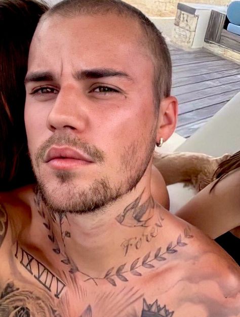 Justin Bieber Shaved Head, Justin Bieber Neck Tattoo, Bieber Tattoos, Justin Bieber Tattoos, Shaved Head, Neck Tattoo, Fish Tattoos, Justin Bieber, Jesus Fish Tattoo