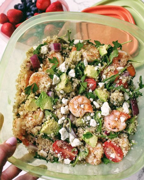 Quinoa Salad With Avocado, Shrimp Quinoa, Summer Shrimp, Whole30 Meals, Homemade Veggie Burgers, Shrimp And Quinoa, Chickpea Patties, Salad With Avocado, Grilled Shrimp Recipes