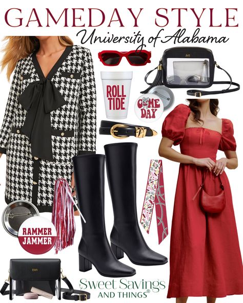 Bama game day fashion and accessories! Football season is the BEST season! #bama #bamarush #rolltide Bama Gameday, Rammer Jammer, Alabama Roll Tide, University Of Alabama, Gameday Outfit, Best Seasons, Roll Tide, Football Season, Alabama