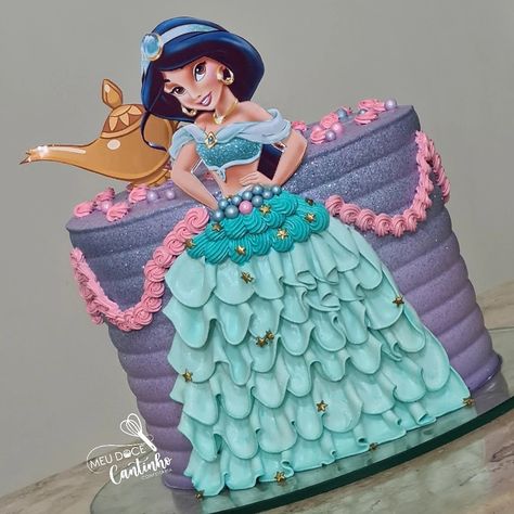 Princess Jasmine Cake, Rapunzel Birthday Cake, Princess Party Cake, Jasmine Cake, Belle Cake, Photo Cake Topper, Disney Princess Cake, Chocolate Cake Decoration, Sweets Cake