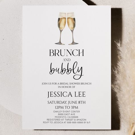 Birthday Party Brunch, Engagement Party Brunch, Wedding Shower Brunch, Bridal Shower Brunch Invitations, Brunch And Bubbly, Champagne Brunch, Couple Wedding Shower, Brunch Invitations, Bridal Shower Brunch