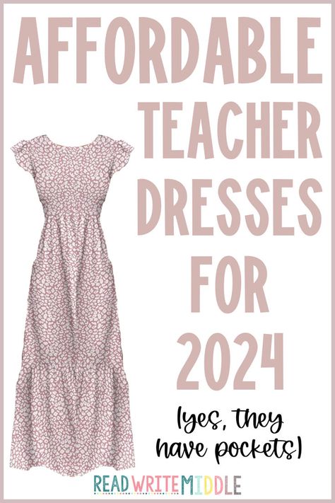 If you're looking for new teacher dresses for start of the school year, look no farther! I've found some of the cutest teacher dresses from Amazon! These dresses for teachers are perfect for fall, winter, and spring! They are some of the best teacher dresses on Amazon! These dresses for teachers are cute and affordable and they all have pockets. These affordable teacher outfits include amazing dresses for teaching! Teacher Clothes Teaching Outfits, Middle School Teacher Outfits, Dresses For Teachers, Amazon Teacher Outfits, Teacher Outfits Amazon, School Teacher Outfits, Teacher Outfits Dresses, Dresses From Amazon, Teacher Dresses