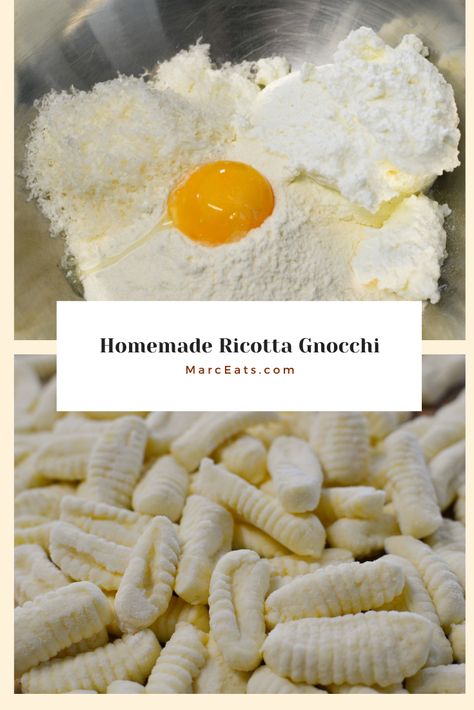 Ricotta Cheese Gnocchi Recipe, Ricotta Potato Recipes, Ricotta Gnocchi Recipes, Sopranos Recipes, Homemade Ricotta Gnocchi, Recipes With Ricotta Cheese, Pasta By Hand, Pasta Extruder, Pasta Dough Recipe