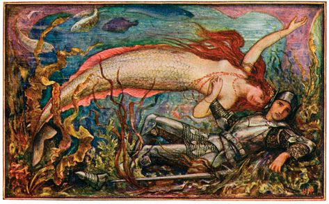 H. J. Ford for Andrew Lang’s “The Brown Fairy Book”. Wikimedia Commons. Victorian Mermaid, William Robinson, Brown Fairy, Mermaid Illustration, Arthur Rackham, Pearl Farm, Gustave Dore, Mermaids And Mermen, Vintage Mermaid