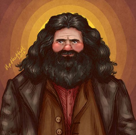 Hagrid Fanart, Rubeus Hagrid, Draco And Hermione, Harry Potter Artwork, Weasley Twins, Ron And Hermione, Harry Potter Drawings, Harry Potter Books, Harry Potter Fan Art