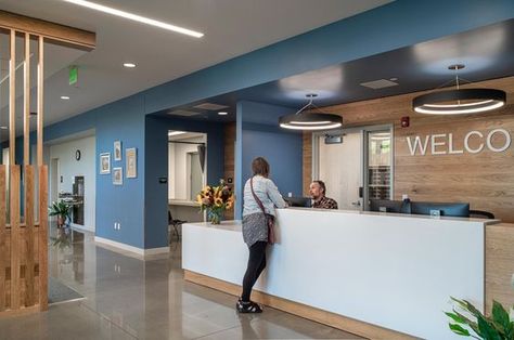 Mental Health Clinic Interior Design, Health Clinic Interior Design, Health Architecture, The Dalles Oregon, Medical Clinic Design, Healthcare Center, Healthcare Interior Design, Office Health, Clinic Decor