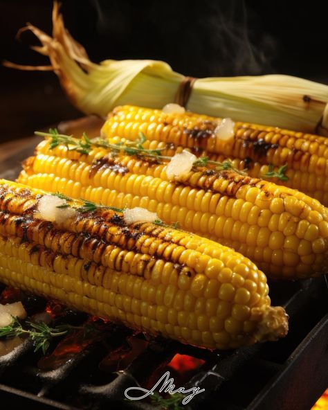 🔥 Summer Delight: Fire-Roasted Corn on the Cob 🌽 Elevate your summer cookout with fire-roasted corn on the cob! Simply brush the corn with butter, sprinkle with salt, and grill until charred and tender. How do you like your grilled corn? #GrillSeason #Corn #Summer #MAYAiCEO Roast Corn, Summer Cookout, Summer Cookouts, Roasted Corn, Corn On The Cob, Grilling Season, Fire Roasted, Grilled Corn, Corn