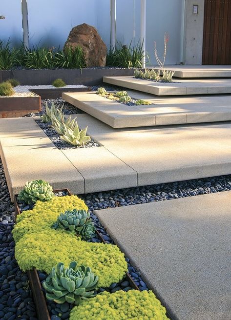 Backyard Styles, Modern Front Yard, Front Yard Design, Easy Landscaping, Modern Landscape Design, Desert Garden, Ideas Backyard, Have Inspiration, Landscape Plans