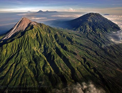 “Photograph by @JohnStanmeyer  Ring of Fire ~ Mount Merapi Indonesia  (foreground) takes but also gives, giving so much that thousands of people live directly upon…” Mount Merapi, Ring Of Fire, Active Volcano, Wild Nature, Public Domain Images, Archipelago, Malang, Mountain Landscape, Landscape Photos