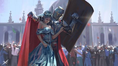 Arts by WLOP - Absolutely Stunning - Album on Imgur Princess Meme, Arte Occulta, Splash Art, Knight Art, Knight Armor, Princess Art, Wow Art, Art Video, Arte Fantasy