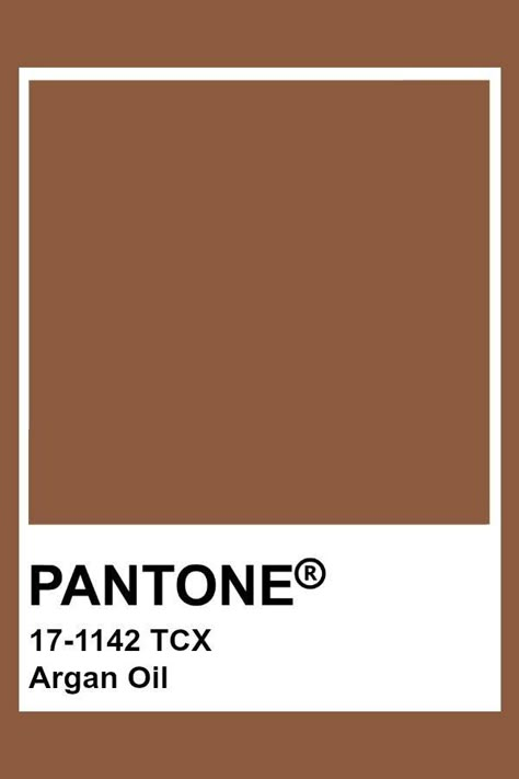 Pantone Brown Shades, Pantone Brown, Argan Oil Color, Brown Pantone, Pantone Tcx, Pantone Red, Pantone Color Chart, Pantone Swatches, Hexadecimal Color