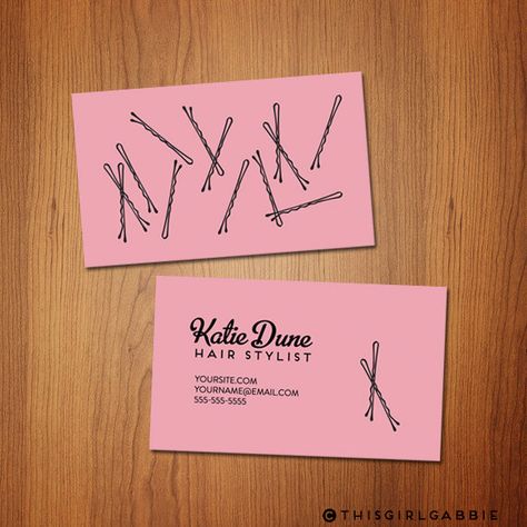 Bobby Pins Hair Stylist Business Cards  Sets of by ThisGirlGabbie, $20.00 Rebranding Hair Business, Cosmetologist Business Cards, Hair Stylist Business Cards, Goal In Life, Hair Stylist Logo, Business Card Set, Logo Hair, Hair Business Cards, Buisness Cards