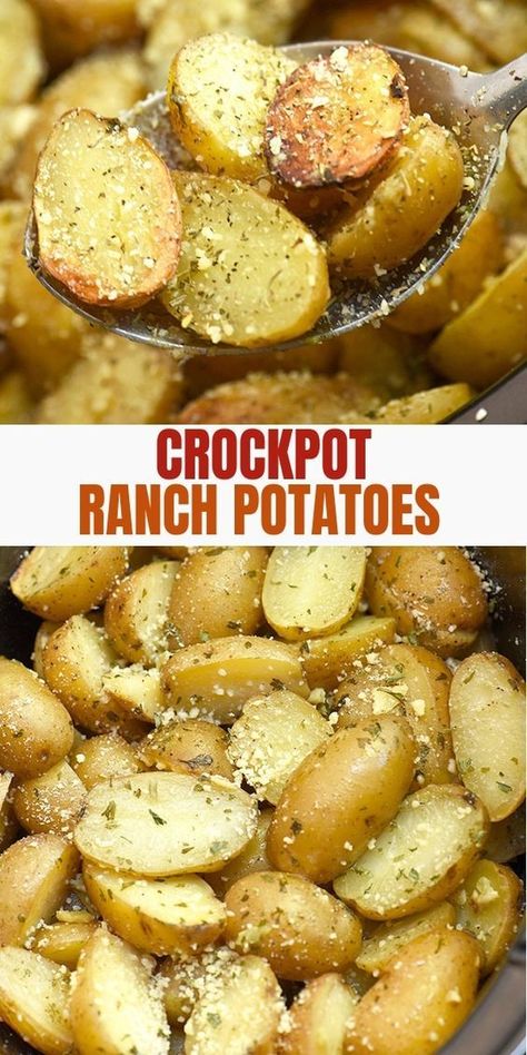 Crockpot Ranch Potatoes Crockpot Ranch Potatoes, Potato Recipes Crockpot, Meals Crockpot, Crockpot Side Dishes, Ranch Potatoes, Crock Pot Potatoes, Potato Recipes Side Dishes, God Mad, Crockpot Dishes