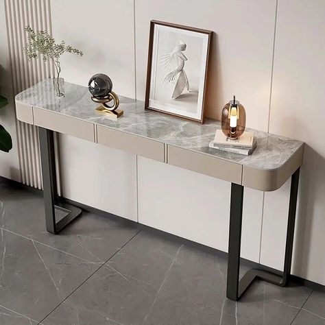 Alvis Home Decor (@alvishomedecor) • Instagram photos and videos Entrance Console Design Luxury, Console Table Minimalist, Console Cabinets, Cabinets Living Room, Minimalistic Furniture, Entrance Console Table, Luxury Entrance, Luxury Console Table, Entrance Console