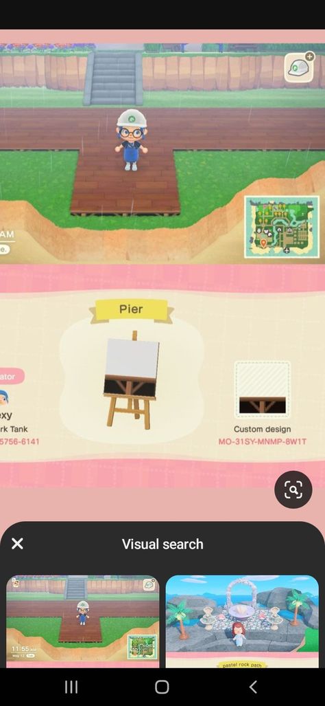 Acnh Dock Design Code, Rock Path, Animal Crossing, Custom Design, Pastel, Coding, Animals, Design