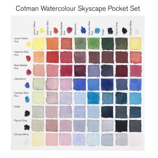 Winsor & Newton Cotman Watercolour Skyscape Pocket Set | Winsor & Newton - North America Rose Madder, Paint Portrait, Travel Brush, Cadmium Yellow, Floral Words, Now Oils, Watercolor Mixing, Acrylic Set, Burnt Sienna