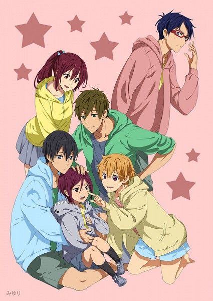 Ryugazaki Rei, Hazuki Nagisa, Matsuoka Rin, Nanase Haruka & Tachibana Makoto - Free! Nagisa X Rei, Free Fanart, Free Nagisa, Hazuki Nagisa, Gou Matsuoka, Anime Cookies, Matsuoka Rin, Swimming Anime, Rin Matsuoka