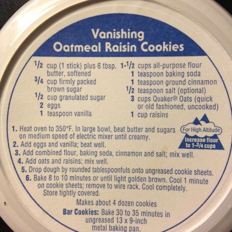 Oatmeal Raisin Cookie Recipe, Vanishing Oatmeal Raisin Cookies, Best Oatmeal Raisin Cookies, Raisin Cookie Recipe, The Best Oatmeal, Oatmeal Raisin Cookie, Raisin Cookie, Cookie Recipes Oatmeal Raisin, Oats Quaker