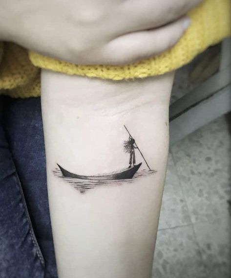 Canoe Tattoo, Tattoos 2023, Boat Tattoo, Bear Tattoo Designs, Choose Her, Why Her, Bear Tattoo, Yes But, Paper Boat