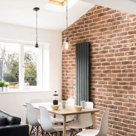 My Brick Wall on Instagram: "The Maryland Rustic Red Brick Slips are a moulded, heavy rustic brick slip with imperfections, varying depths and and multiple defects! 🔗 : https://mybrickwall.co.uk #featurewall #bricktile #featurewall" Fireplace Red Brick, Brick Effect Tiles, Brick Slip, Brick Slips, Rustic Brick, Rustic Fireplaces, Brick Veneer, Rustic Kitchen Design, Brick Tiles