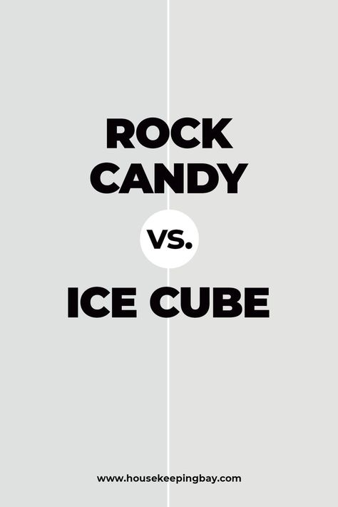 Rock Candy vs. Ice Cube by Sherwin Williams. Ice Cube is a bit warmer than Rock Candy, and it also shows more gray undertones. However, if placed side by side, these colors look pretty much alike, so we would not recommend you use them together in the same space. Learn more tips about Rock Candy vs. Ice Cube by Sherwin Williams in our Experts' blog! Sherwin Williams Ice Cube Walls, I’ve Cube Sherwin Williams, Ice Cube Sherwin Williams Living Room, Ice Cube Paint Sherwin Williams, Sw Ice Cube Paint, Sherwin Williams Ice Cube Paint, Ice Cube Sherwin Williams, Sw Rock Candy, Rock Candy Sherwin Williams