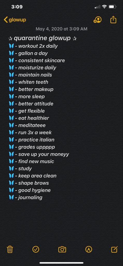 a glowup checklist in my notes🐉 Glowup Checklist, Beauty Routine Weekly, Routine Weekly, Glow Up Checklist, Weekly Checklist, School Routine For Teens, Beauty Routine Checklist, My Notes, The Glow Up