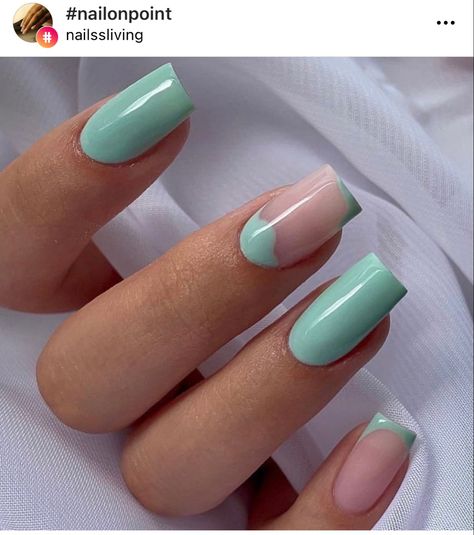 Cute Nail Ideas, Aqua Nails, Pointy Nails, Manicure Nail Designs, Minimal Nails, Cute Nail, Nail Style, Color Street Nails, Chic Nails