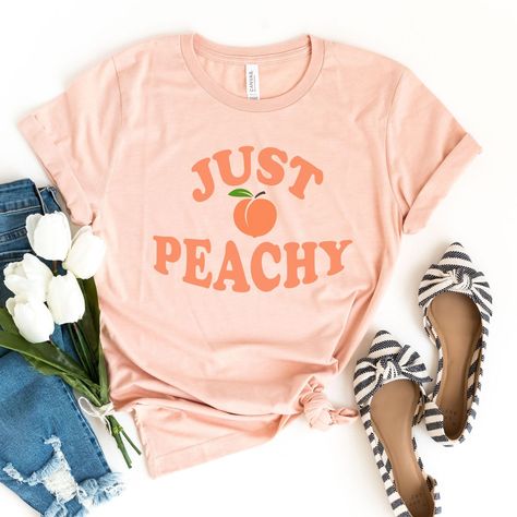 c366c2c97d47b02b24c3ecade4c40a01desc53887435ri Peach Shirt, Spring T Shirts, Summer Graphic Tee, Just Peachy, Statement Tees, Texas Usa, Trendy Tee, Tees For Women, Unisex Tshirt