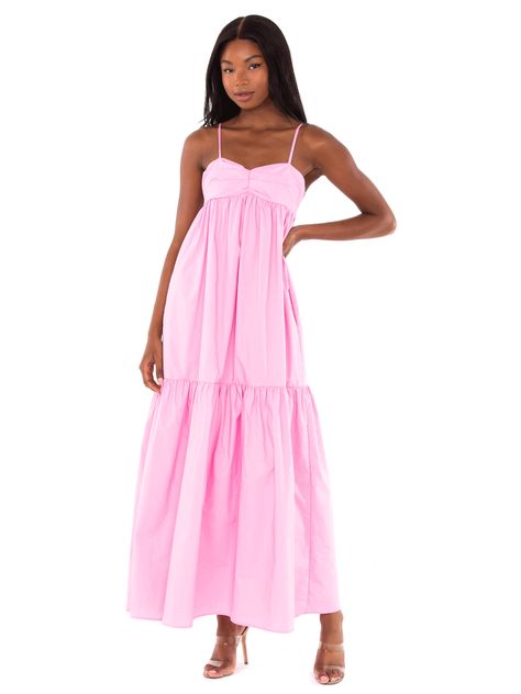 Amanda Uprichard | Sima Maxi in Light Pink | FashionPass Light Pink Flowy Dress Long, Preppy Maxi Dress, Light Pink Sundress, Light Pink Summer Dress, Barcelona Fits, Pink Beach Dress, Long Sun Dress, Light Pink Maxi Dress, Pink Flowy Dress