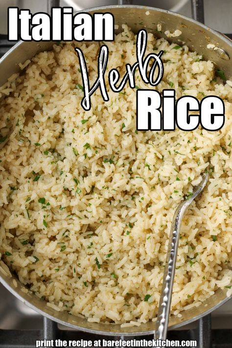 Italian Herb Rice Veggie Side Dishes Stove Top, Rice Mix Ins, Italian Rice And Beans, How To Season Rice Recipes, Rice Recipes Italian, Herbed Rice Recipes, Easy Rice Recipes Vegetarian, Minute Rice Recipes Side Dish, Herb Rice Recipes