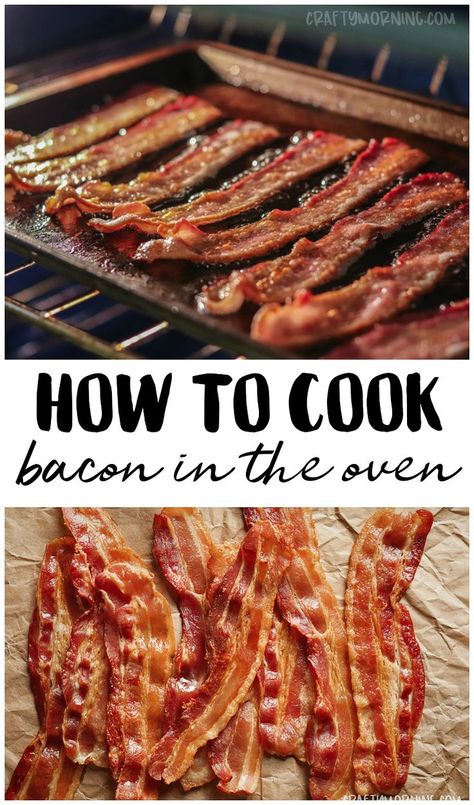 Crispy Bacon In Oven, Bacon In Oven, Oven Bacon, Canned Bacon, Cooking Secrets, Recipe Diaries, Perfect Bacon, Oven Baked Bacon, Bacon In The Oven