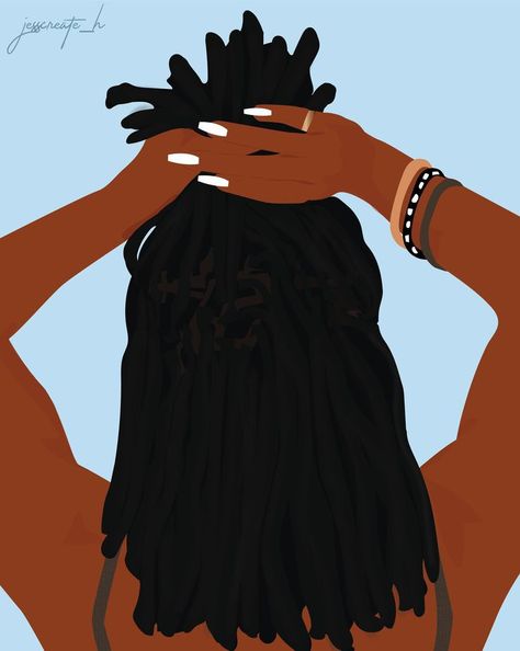 Cartoons With Locs, Quotes About Women With Locs, Locs Art Artworks Black Women, Locs Aesthetic Wallpaper, Locs Cartoon Black Women, Black Women With Locs Art, Locs Animation, Locs Wallpaper, Locs Illustration