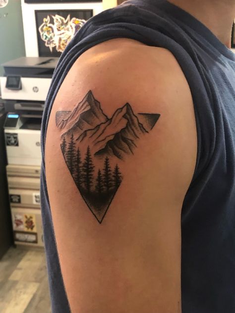 Psalm 121 tattoo, mountains and trees Mountain Calf Tattoo, Psalm 121 Tattoo, Mountain Trees Tattoo, Black Hills Tattoo, Complimentary Tattoos, Mountain And Tree Tattoo, Mountain Scene Tattoo, Musical Tattoos, Tattoo Mountains