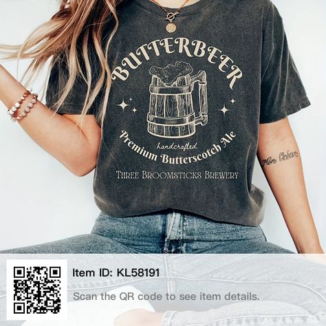 Vintage Beer Shirts, Quidditch Shirt, Harry Potter Butter Beer, Butter Beer, Harry Potter Quidditch, Wizard School, Harry Potter Shirts, Cropped Graphic Tees, Harry Potter Merchandise