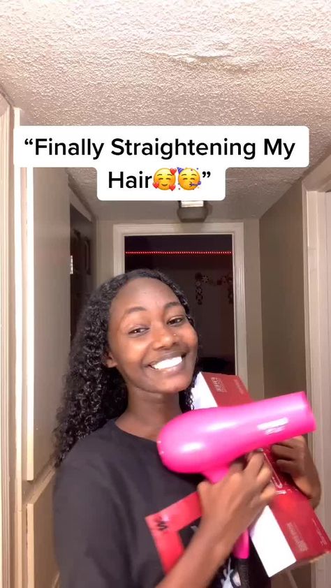 How To Straighten Black Natural Hair, Straighting Natural Hair Black, Straightening Hair Black Women, How To Straighten Curly Hair Black, Straightened Afro Hairstyles, How To Style Straightened Hair, Afro Hair Straightening, Straightening Curly Hair Videos, Straighten My Hair With Me