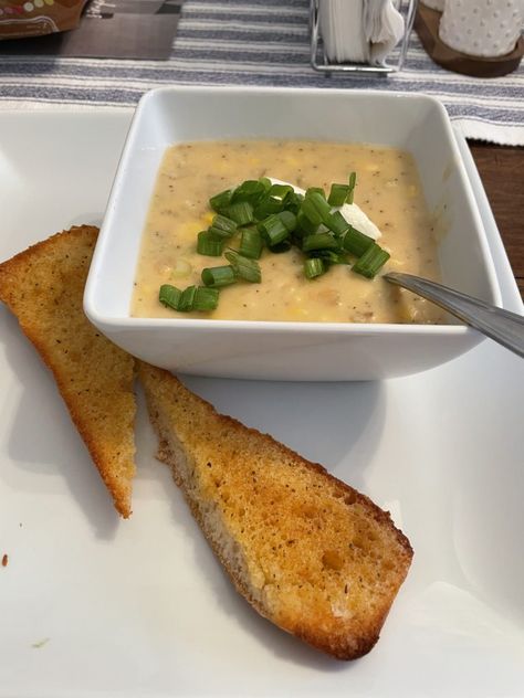 Fresh Corn Chowder, Long Green Peppers, Mexican Black Beans, Chili Ingredients, Veggie Stock, Black Bean Soup, Diced Potatoes, Green Pepper, Yukon Gold Potatoes