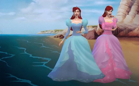 Sims Disney, Sims Costume, Sims 4 Wedding Dress, Sims Lookbook, Sims 4 Toddler Clothes, Sims Challenge, The Sims 4 Pc, Sims 4 Anime, Ariel Dress