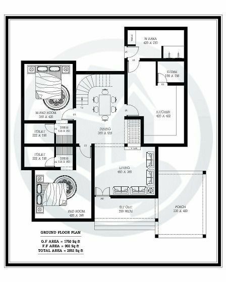 2700 Sq Ft House Plans, Amazing House Designs, Kerala Home Design, Budget House Plans, 30x40 House Plans, Small Modern House Plans, Kerala Home, 2bhk House Plan, Bungalow Floor Plans