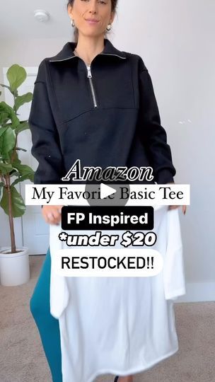 92K views · 3K reactions | Like 🤍 + comment ❤️❤️ and I’ll send it directly ✨My Favorite Basic Tee from Amazon, FP Inspired Restocked!✨ I have found my new go to spring/summer tee that’s perfect for it all- leggings, jeans/shorts, and even tucked into trousers to make it work friendly. I sized up to a M in the white and tan to make legging friendly and stayed tts in black for jeans and am 5’5 1/2. 

#amazonfashion #founditonamazon #casualstyle #amazonmusthaves #springstyle #summerstyle 

Casual outfit ideas | spring outfit ideas | closet staples | what to wear to | how to style | leggings tee | basic tee | work friendly | amazon style | mom style | comfy style | comfy outfit | ankle jeans | trouser pants | short sleeve tee | Amazon must haves | Amazon spring finds | look for less | oversiz Ideas Closet, Outfit Ideas Spring, Casual Outfit Ideas, Amazon Must Haves, Pants Short, Spring Outfit Ideas, Style Leggings, Comfy Outfit, Closet Staples