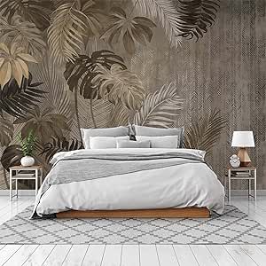 Plant Wall Mural, Wallpaper For Bedroom, Plantain Leaves, Accent Wall Designs, Kids Bedroom Walls, Flower And Leaves, Leaf Plant, Bedroom Walls, Wall Mural Wallpaper