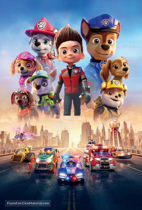 High resolution key art image for Paw Patrol: The Movie (2021) Paw Patrol The Movie, Dunia Disney, Paw Patrol Birthday Theme, Paw Patrol Decorations, Paw Patrol Movie, Zuma Paw Patrol, Ryder Paw Patrol, Paw Patrol Cartoon, Paw Patrol Characters