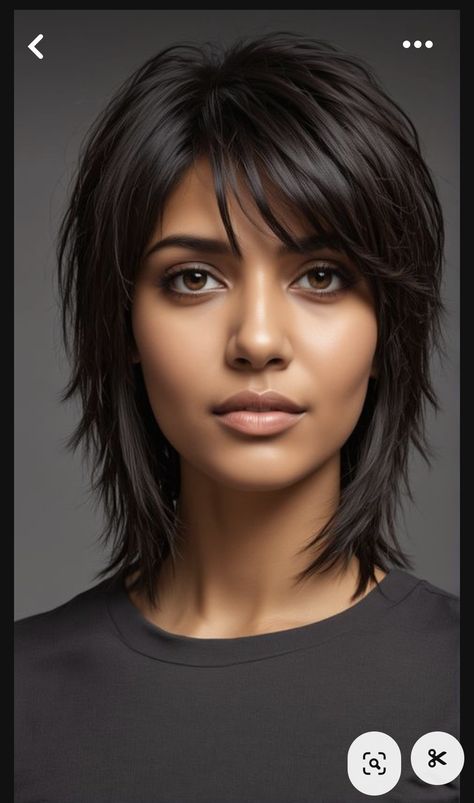 Medium Length Shags, Short Shaggy Haircuts Straight Hair, Medium Short Length Haircut With Layers, Short Hair Trends 2024 Haircuts Women, Shaggy Lob For Thick Hair, Haircut Trends 2024 Women, Modern Shag Haircuts Short, Short Woman Haircut, Modern Shag Haircuts Medium