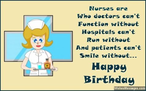 Happy Birthday Nurse, Inspirational Birthday Message, Birthday Greeting Message, Nurse Birthday, Emergency Room Nurse, Birthday Card Messages, Birthday Poems, Quotes Messages, Birthday Wishes Funny